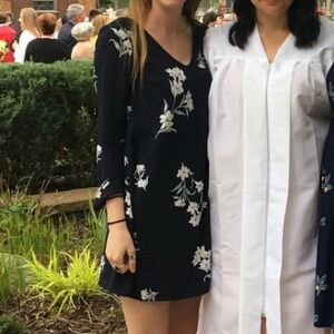 Aqua floral mini dress